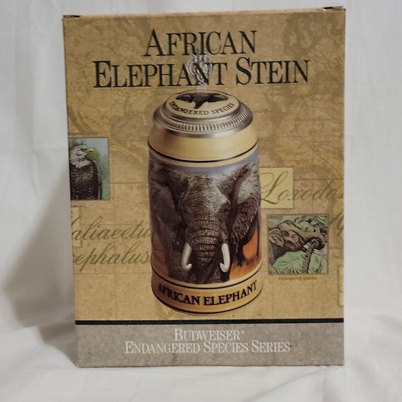 Budweiser African elephant stein - Picture 1 of 4